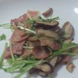 椎茸とベーコン、水菜炒め