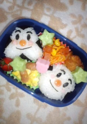 キャラ弁♪おむすびマンとこむすびマン弁当-レシピのメイン写真