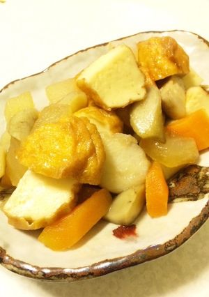 お急ぎ10分♪魚河岸あげと根菜の煮物-レシピのメイン写真