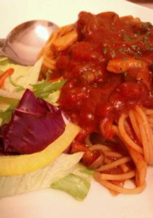 しめじとチキンのトマトソースパスタ♪-レシピのメイン写真