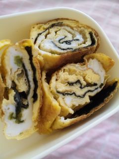 海苔入り☆簡単☆卵焼き!手軽にお弁当に-レシピのメイン写真
