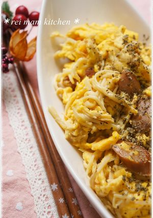 ✿えのきバターをマヨ卵でとじてみました✿-レシピのメイン写真