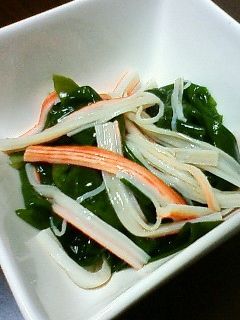 早業★カニカマ&わかめのポン酢和え-レシピのメイン写真