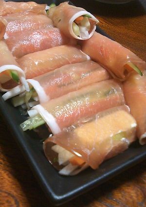 巻くだけ♪チーズとお野菜生ハム巻き②-レシピのメイン写真