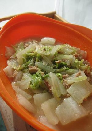 レンジで簡単☆白菜とツナの甘味噌煮-レシピのメイン写真