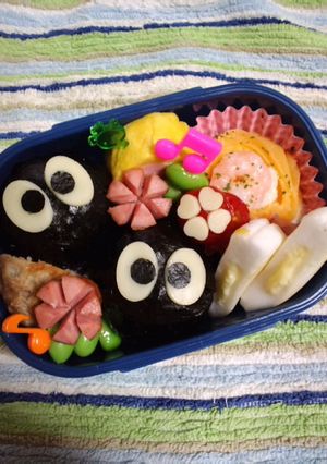 キャラ弁♪まっくろくろすけ弁当-レシピのメイン写真
