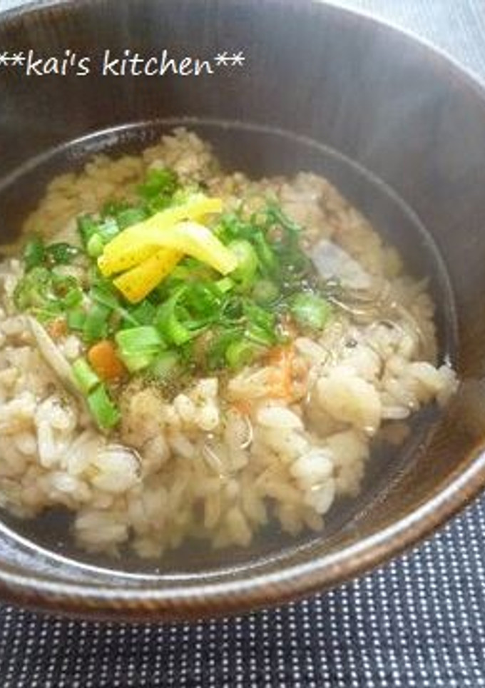 炊き込みご飯で**だし茶漬け**-レシピのメイン写真