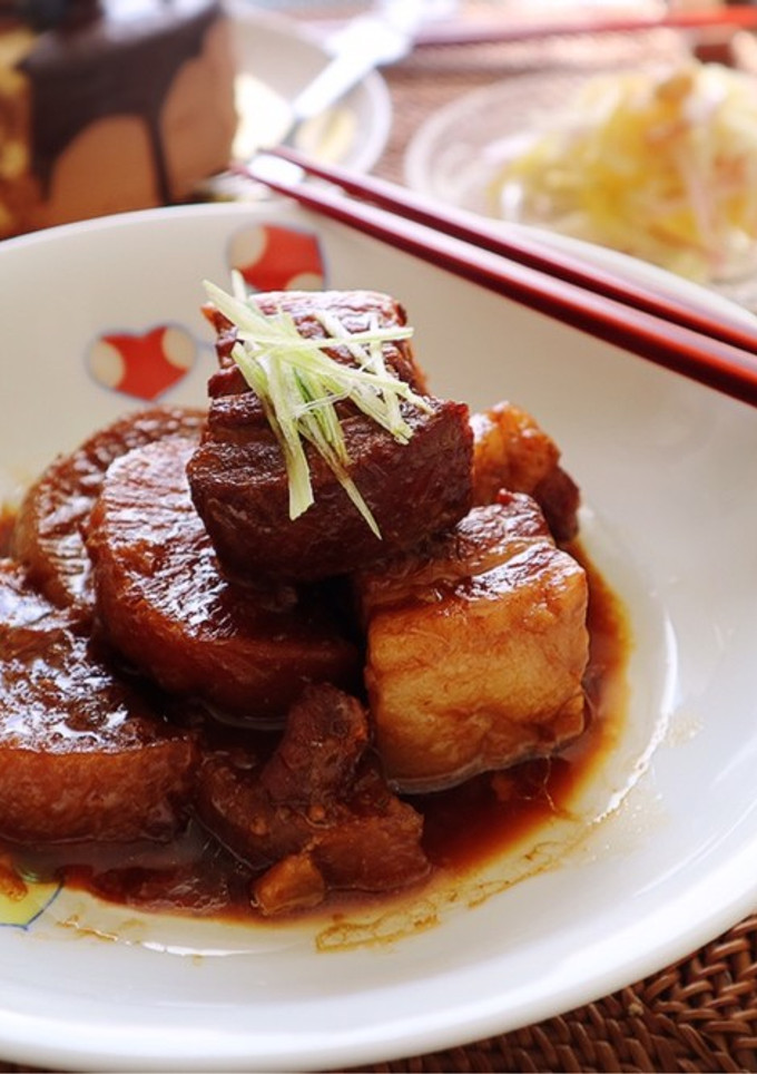 我が家のニンニク風味角煮☆圧力鍋使用-レシピのメイン写真