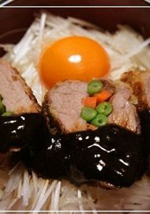 白髪ねぎと卵が決め手の「味噌カツ丼」-レシピのメイン写真