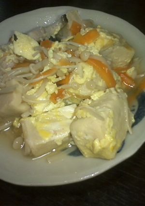 高野豆腐とキノコの卵とじ-レシピのメイン写真