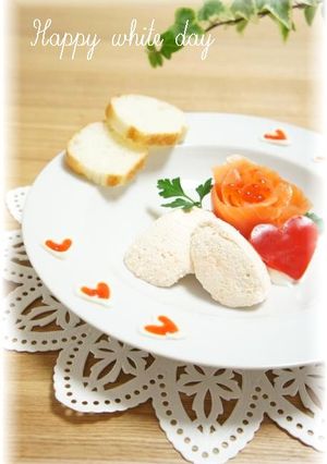 ホワイトデー♡ふわふわサーモン豆腐ムース-レシピのメイン写真