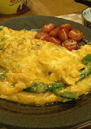 スナップえんどうのチーズオムレツ-レシピのメイン写真