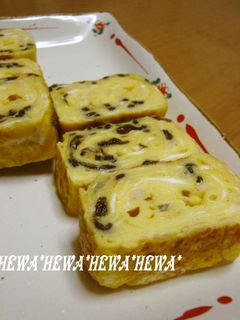 *塩昆布と天かす(揚げ玉)の卵焼き*-レシピのメイン写真
