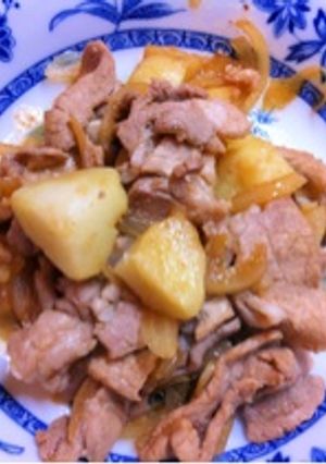 豚肉とジャガイモのハチミツ炒め♪-レシピのメイン写真
