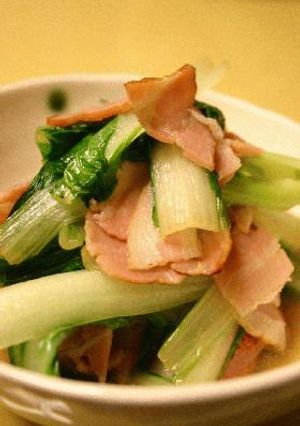 しろ菜とベーコンの煮びたし-レシピのメイン写真