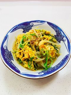 だしいらず甘~い 玉ねぎと水菜の卵とじ-レシピのメイン写真
