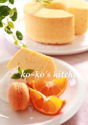 ゆずシフォンケーキ-レシピのメイン写真