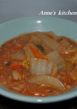 ツナと白菜のケチャップあんかけ-レシピのメイン写真