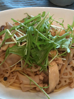 おなかすっきり!根菜と鶏そぼろのパスタ-レシピのメイン写真