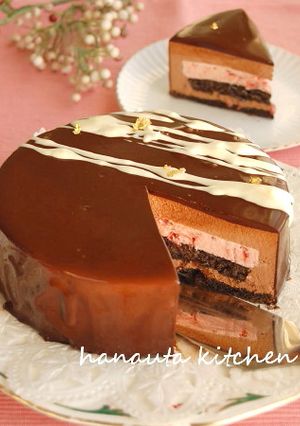 苺＆チョコレートのふわふわムースケーキ-レシピのメイン写真