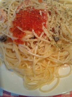 サーモンといくらのクリームパスタ-レシピのメイン写真