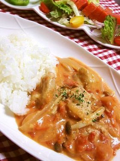 誰でも簡単★チキンのトマトクリーム煮-レシピのメイン写真