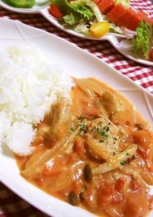 誰でも簡単★チキンのトマトクリーム煮-レシピのメイン写真