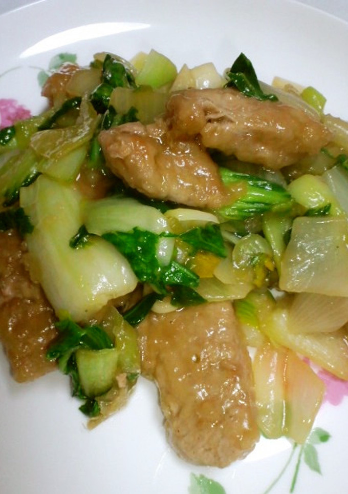 青梗菜と豚肉の中華風炒め-レシピのメイン写真
