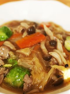 白菜と豚肉のあんかけ焼きそば-レシピのメイン写真