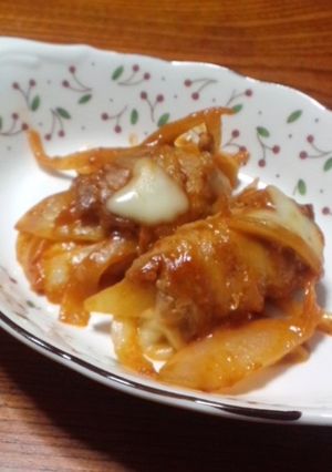 玉ねぎとチーズの肉巻き☆ケチャップソース-レシピのメイン写真