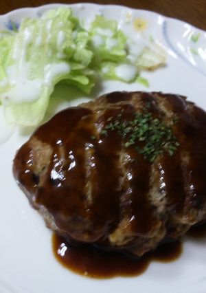 ヘルシーで簡単!ハンバーグw-レシピのメイン写真