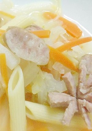 ウインナーと残り野菜で炒めスープ-レシピのメイン写真