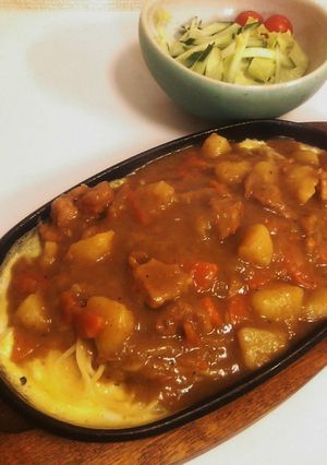 我が家の定番☆鉄板カレースパ！！-レシピのメイン写真
