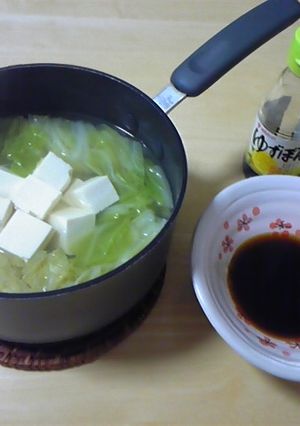 男の料理 おひとり様・簡単 白菜豆腐鍋-レシピのメイン写真
