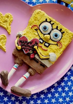 スポンジボブの立体キャラチョコケーキ☆-レシピのメイン写真