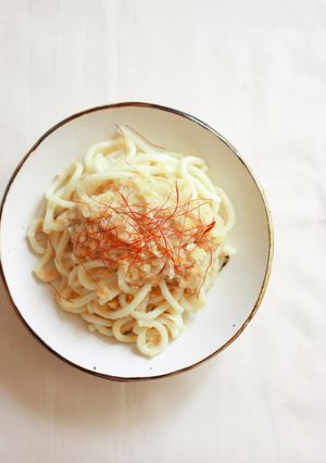 うどんでペペロンチーノ。-レシピのメイン写真