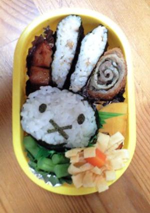 キャラ弁ミッフィーのお弁当うさぎ☆幼稚園-レシピのメイン写真