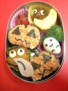 キャラ弁☆ハロウィンのお弁当☆おばけ-レシピのメイン写真