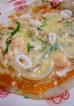 ふわふわ★餅ピザ-レシピのメイン写真