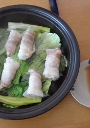 レンジで簡単!豚バラ肉のネギ巻き★和風-レシピのメイン写真