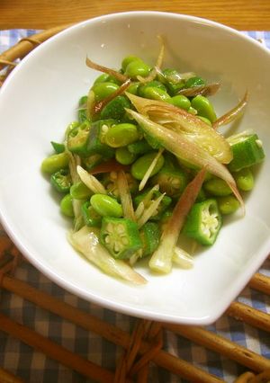 ★夏バテ解消★枝豆とオクラのみょうが和え-レシピのメイン写真