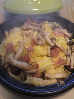 生姜醤油がけ白菜とベーコンのタジン鍋-レシピのメイン写真