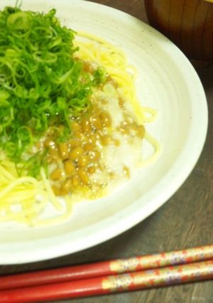 納豆とろろパスタ♪-レシピのメイン写真