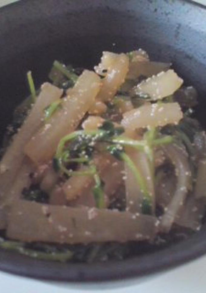 大根と豆苗の明太子炒め-レシピのメイン写真