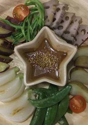 紫蘇味噌ソースでバーニャカウダ風サラダ-レシピのメイン写真