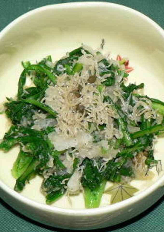 春菊とちりめん山椒の染めおろし和え-レシピのメイン写真
