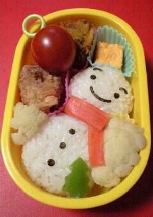 キャラ弁☆雪だるま☆冬のお弁当☆-レシピのメイン写真