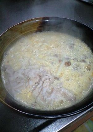 ふわとろ納豆卵とじうどん♪-レシピのメイン写真