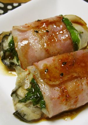 牡蠣のベーコンチーズ巻き(和風)-レシピのメイン写真