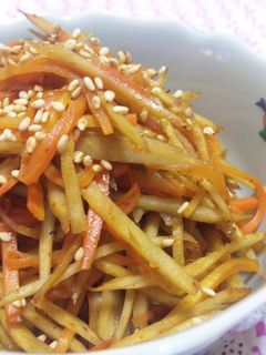 七味で♪きんぴらごぼう-レシピのメイン写真